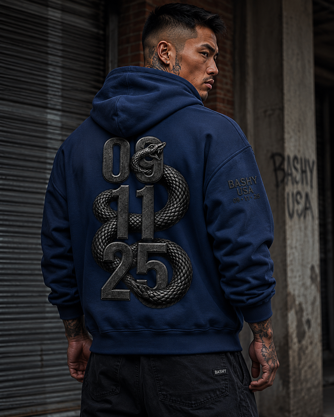 9/11 Serpent Hoodie — Bashy USA 09.11.25